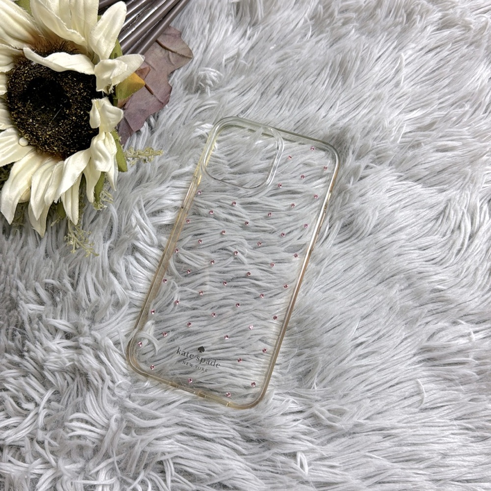 Kate spade pink  glitter dot iphone 12 pro max case